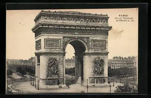 AK Paris, L`Arc de Triomphe de l`Etoile, Triumphbogen