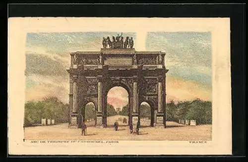 Künstler-AK Paris, Arc de Triomphe du Carrousel