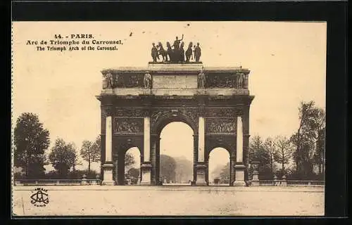 AK Paris, Arc de Triomphe du Carrousel