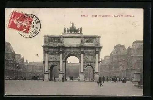 AK Paris, Place du Carrousel, L`Arc de Triomphe