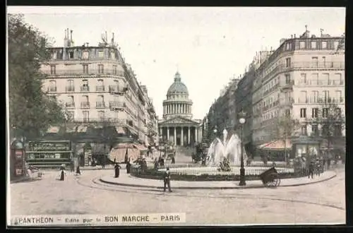 AK Paris, Le Panthéon mit Geschäften