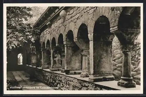 AK Würzburg, Kreuzgang im Luitpoldmuseum