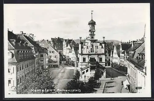 AK Kempten / Allgäu, Blick auf den Rathausplatz