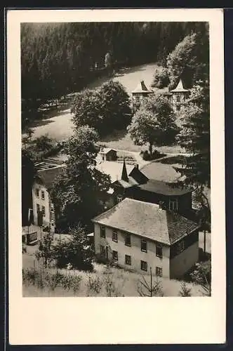 AK Allersdorf / Thür., FDGB Ferienheim Finkenmühle aus der Vogelschau