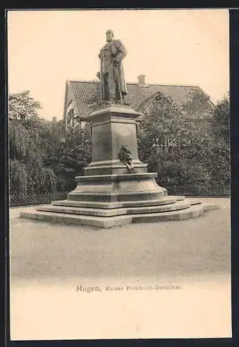 AK Hagen / Westfalen, Kaiser Friedrich-Denkmal