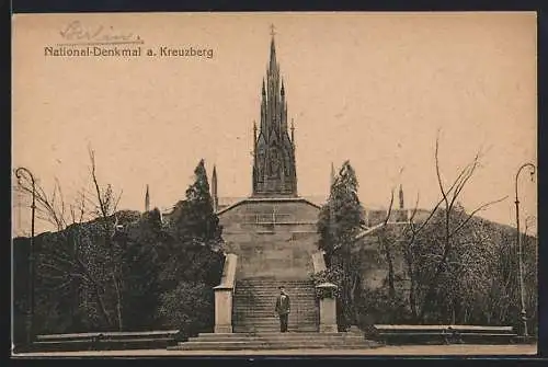 AK Berlin, National-Denkmal a. Kreuzberg