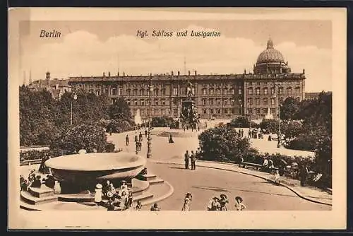 AK Berlin, Königliches Schloss und Lustgarten