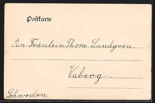 AK Flensburg, Panorama mit Kirche