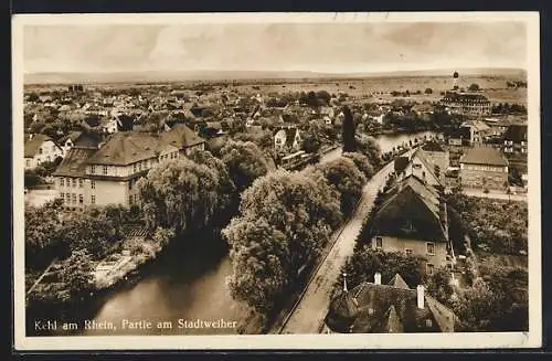 AK Kehl am Rhein, Partie am Stadtweiher