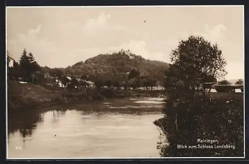 AK Meiningen, Blick zum Schloss Landsberg