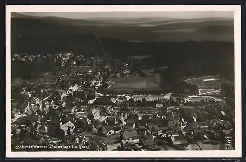 AK Braunlage im Harz, Ortsansicht vom Flugzeug aus