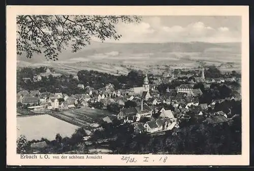 AK Erbach i. O., Von der schönen Aussicht