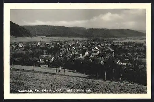 AK Hainstadt / Odenwald, Totale von der Bergwiese gesehen