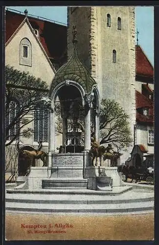 AK Kempten i. Allgäu, St. Meng-Brunnen