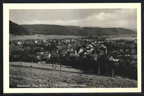 AK Hainstadt / Odenwald, Totale von der Bergwiese gesehen