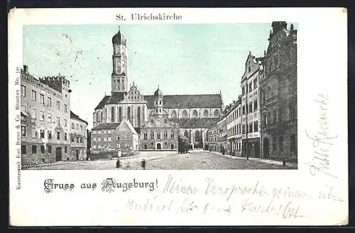 AK Augsburg, Blick auf die St. Ulrichskirche