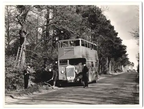 Fotografie Berald, Farnham, Bus Dennis Lance des Grünbauamtes, Doppeldeckerbus, Kennzeichen 351 HO