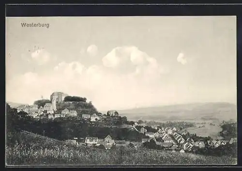 AK Westerburg / Westerwald, Teilansicht mit Schloss