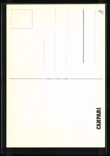 AK Reklame Campari red Bitter aperitif