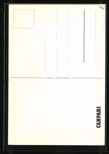 AK Reklame für Campari Bitter apéritif