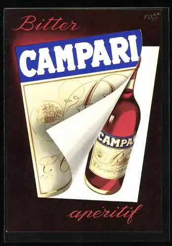 AK Reklame für Campari Bitter