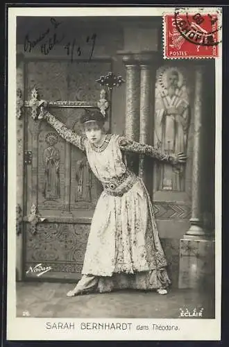 AK Schauspielerin Sarah Bernhardt in Théodora