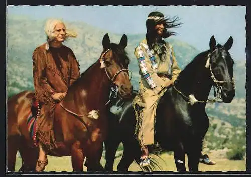 AK Karl May, Pierre Brice in einer Szene aus Winnetou I