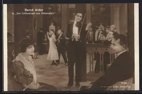 AK Schauspieler Bernd Aldor in Der Schlossherr von Hohenstein, Filmszene