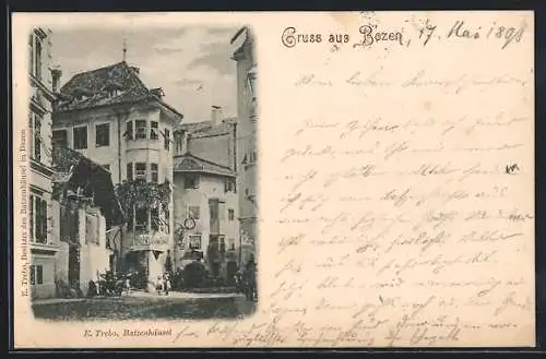 AK Bozen, Gasthaus Batzenhäusel von E. Trebo