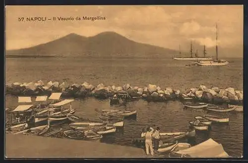 AK Napoli, Il Vesuvio da Mergellina