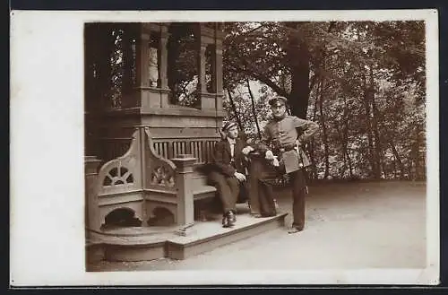 Foto-AK Erfurt, Louisen-Pavillon im Luisenpark