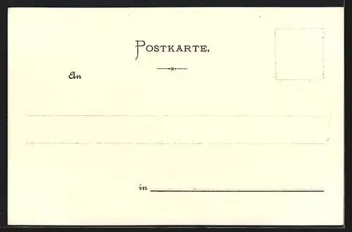 Künstler-Lithographie P. Schmohl: Bingen / Rhein, Ortsansicht mit Schloss Klopp