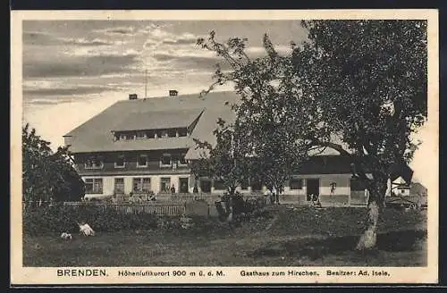 AK Brenden, Gasthaus zum Hirschen von Ad. Isele