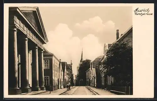 AK Aurich / Ostfriesland, Blick in die Kirchstrasse