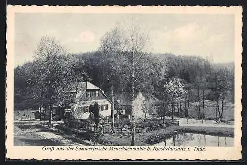 AK Klosterlausnitz i. Thür., Gasthaus Meuschkenmühle