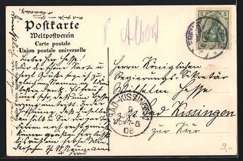 AK Erfurt, Strassenpartie an der Pförtchenbrücke