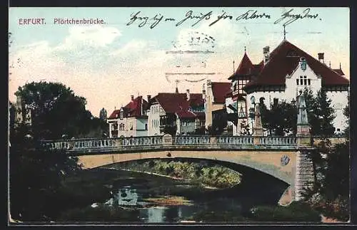 AK Erfurt, Flusspartie an der Pförtchenbrücke