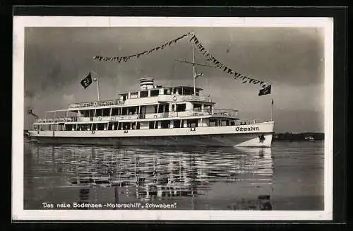 AK Das neue Bodensee-Motorschiff Schwaben, n