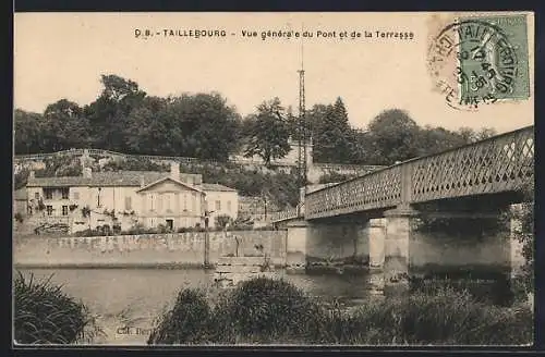 AK Taillebourg, Vue générale du Pont et de la Terrasse