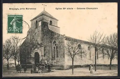 AK Brouage, Eglise XVe siècle et Colonne Champlain