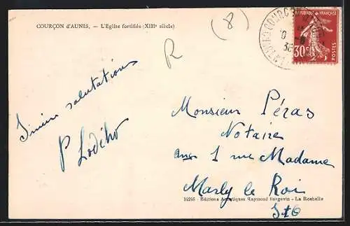 AK Courcon-d`Aunis, L`église fortifiée, XIIIe siècle