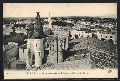 AK Saint-Martin-de-Ré, Panorama pris de l`Église Saint-Martin-de-Ré