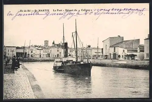 AK Saint-Martin, Le Port, Départ du Coligny