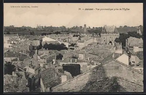 AK Jonzac, Vue panoramique prise de l`église