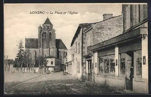 AK Lonzac, La Place et l`Église