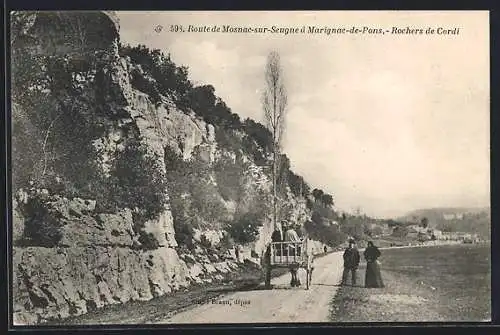 AK Mosnac-sur-Seugne, Route vers Marignac-de-Pons avec Rochers de Cordi