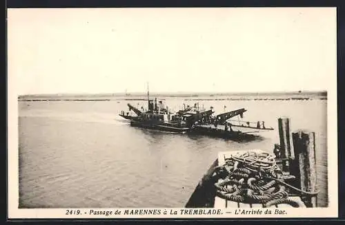 AK Marennes, Passage de Marennes à La Tremblade, L`arrivée du bac