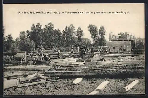 AK L`Houmée, Pont de L`Houmee, Vue generale du Chantier pendant la construction du quai