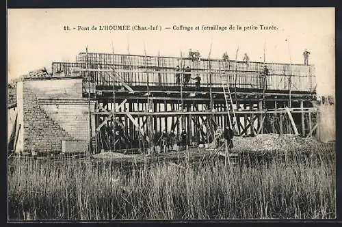 AK L`Houmée, Pont de L`Houmee, Coffrage et ferraillage de la petite Travee