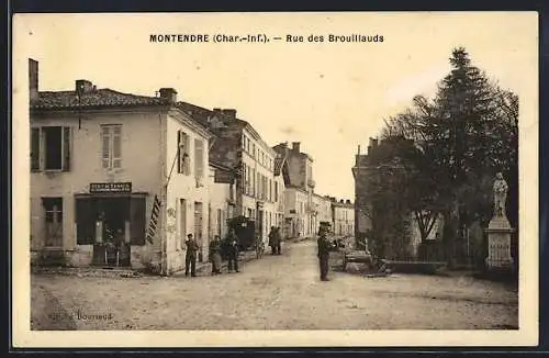 AK Montendre /Char.-Inf., Rue des Brouillauds